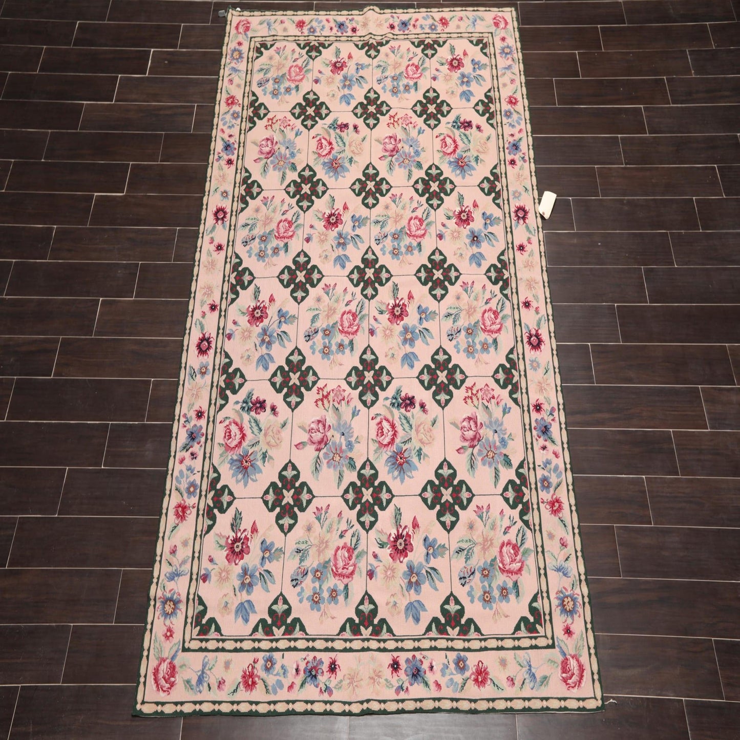 5'9" x 8'9" Hand Woven Traditional French Aubusson Needlepoint Area Rug Apricot