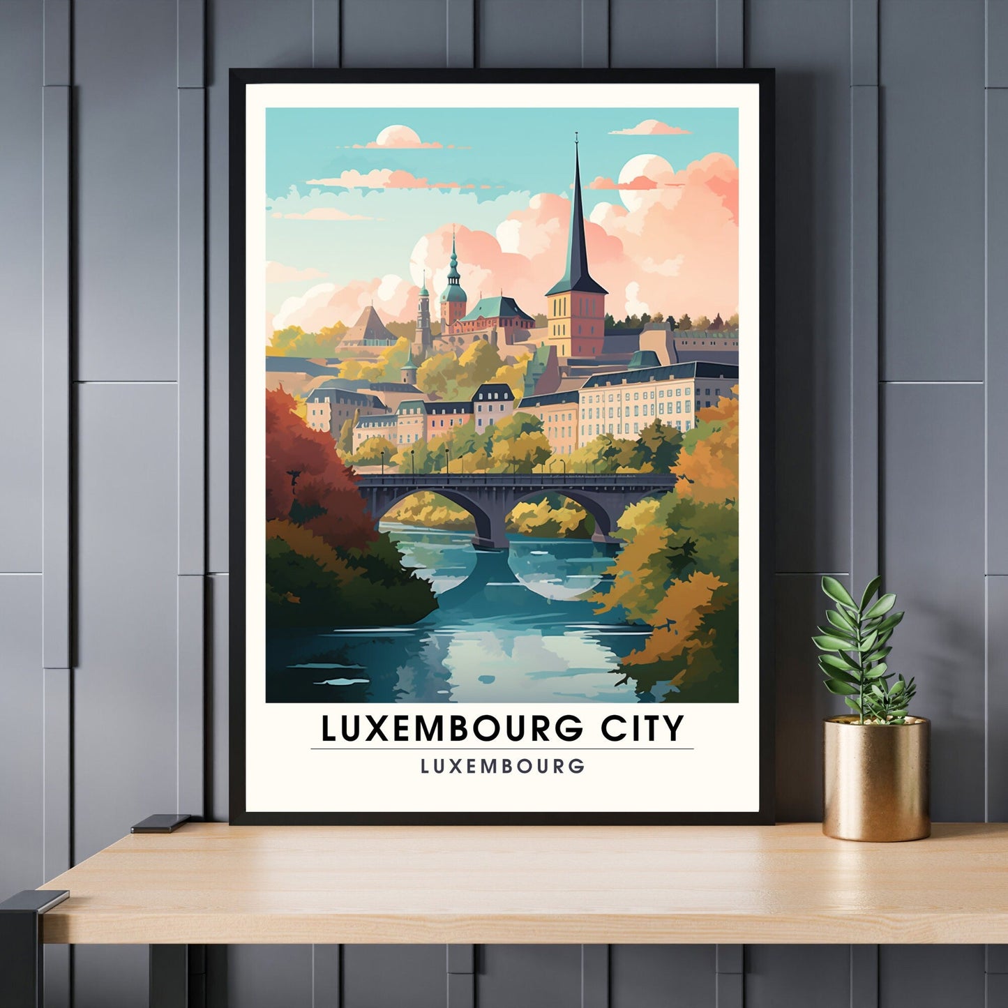 Impression Luxembourg | Affiche Luxembourg ville  | Luxembourg ville