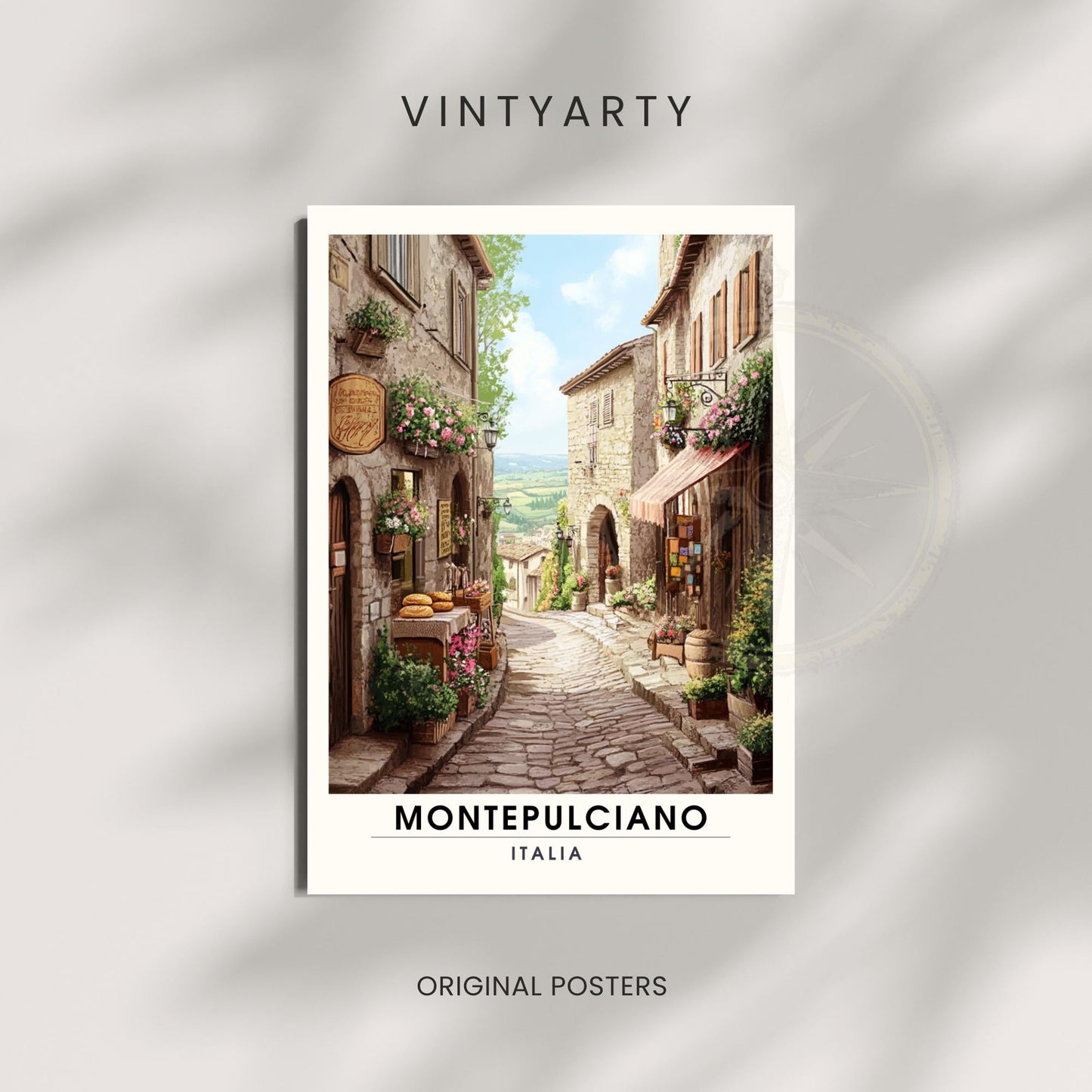 Affiche Montepulciano | Impression de voyage Montepulciano, Italie | Impression Italie