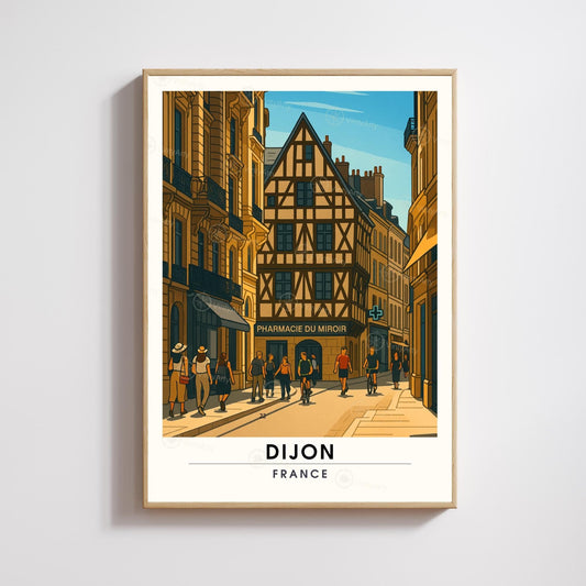 Affiche de voyage Dijon | Affiche Bourgogne